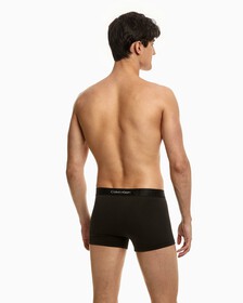 Embossed Icon Cotton Trunks, Black, hi-res