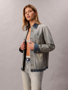 Relaxed Inside Out Denim Jacket, INDIGO INSIDE OUT, hi-res