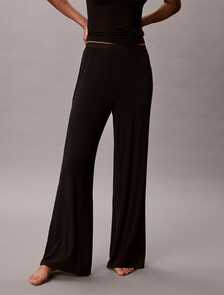Soft Modal Pyjama Pants, Black, hi-res