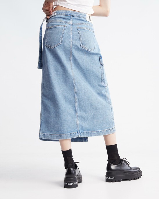 Wrapround Maxi Denim Skirt