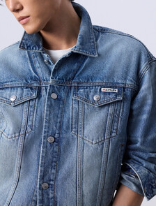 Jung Kook for Calvin Klein 90s Denim Trucker Jacket, REBEL, hi-res