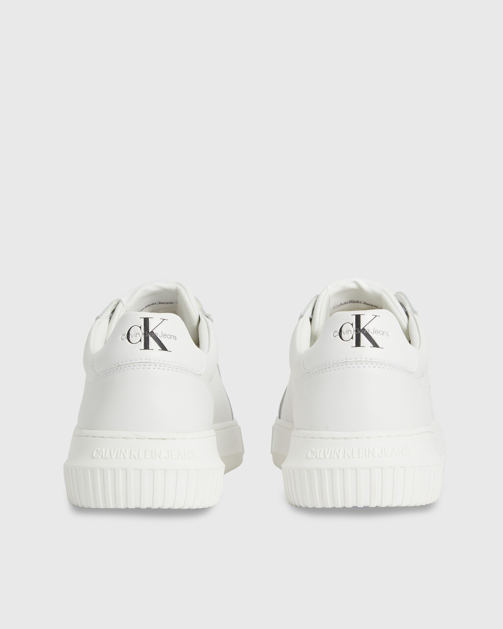 Leather Trainers, White/Black, hi-res