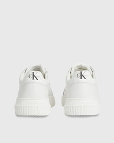 Leather Trainers, White/Black, hi-res