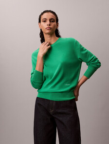 Cashmere Relaxed Jumper, Bright Green, hi-res