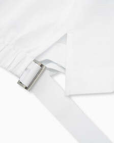 Summer Textures Side Tie Sleeveless Shirt, Bright White, hi-res
