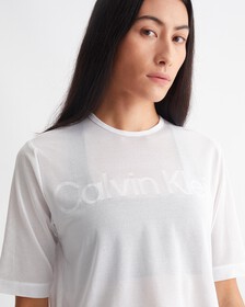 CK SPORT MESH RELAXED TEE, BRIGHT WHITE, hi-res
