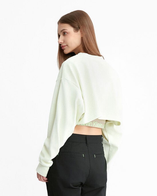 2 In 1 Logo Tape Velvet Sweatshirt