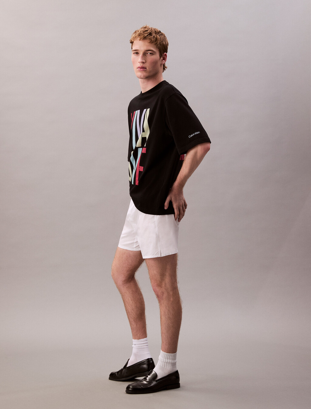 Pride Viva Love Graphic Relaxed T-Shirt, Black, hi-res