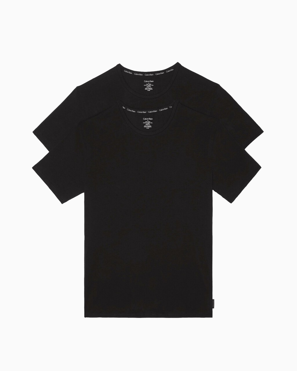 Modern Cotton Stretch Crew Neck T-Shirts 2 Pack, Black/Black, hi-res