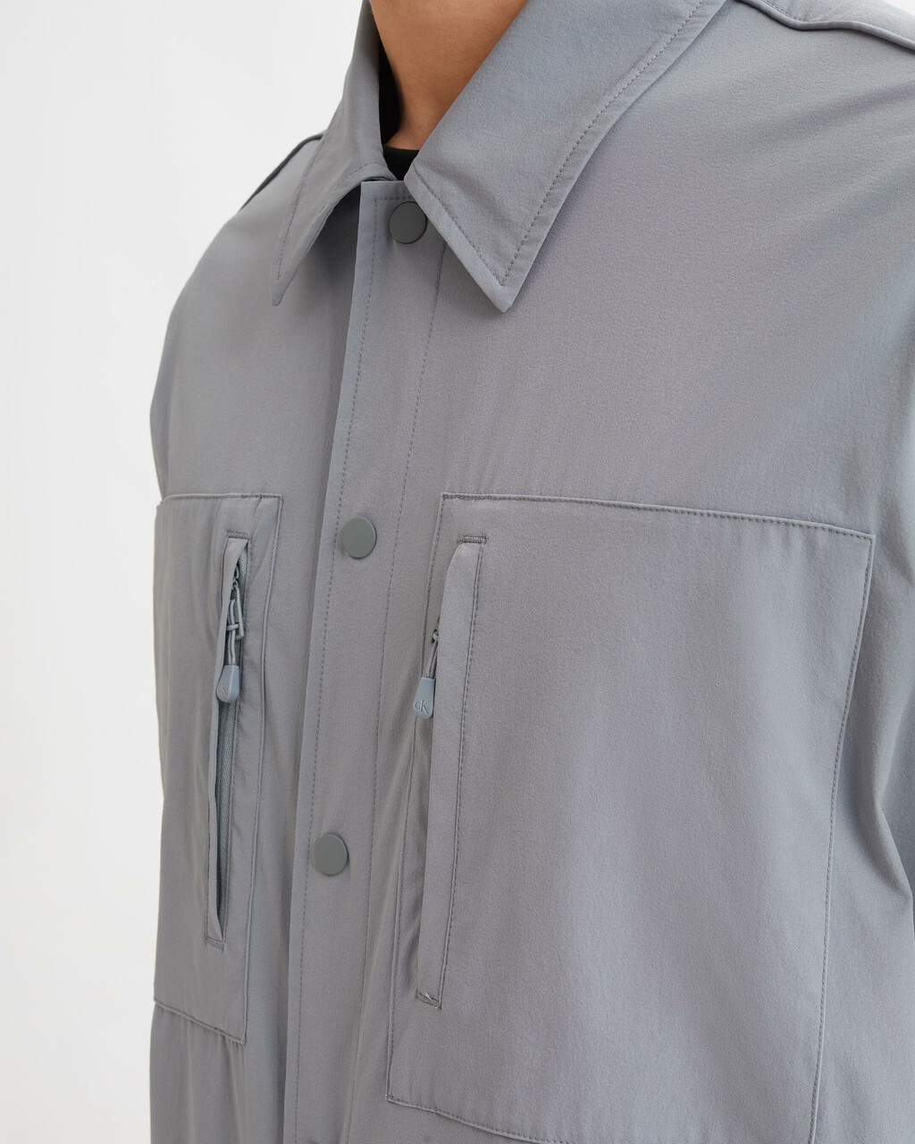 Premium Essentials Shacket, Overcast Grey, hi-res