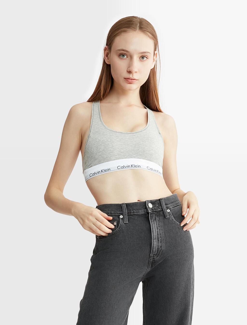 2 Pack Icon Cotton Bralettes, Black/ Grey Heather (Legacy BGH), hi-res