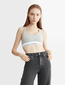2 Pack Icon Cotton Bralettes, Black/ Grey Heather (Legacy BGH), hi-res