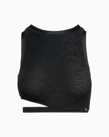 CK Texture Cut Out Tank Bikini Top, Pvh Black, hi-res