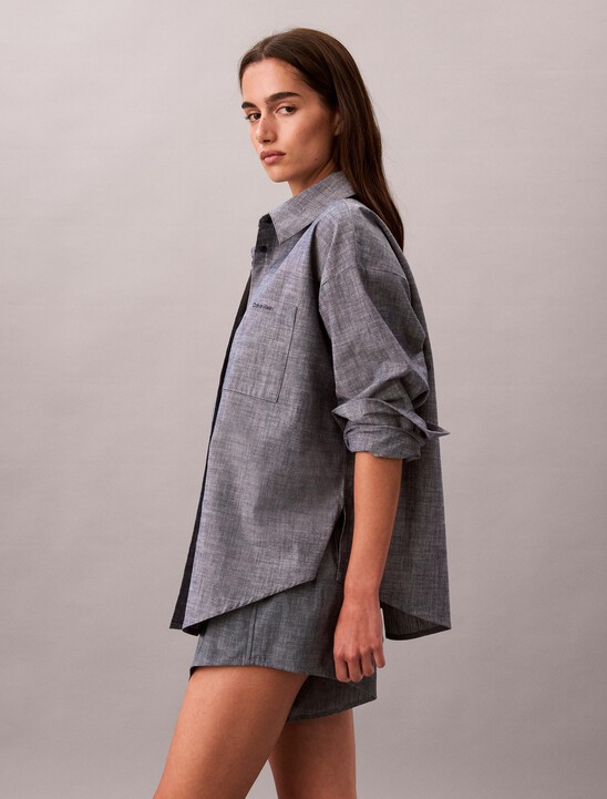 Cotton Chambray Pyjama Top