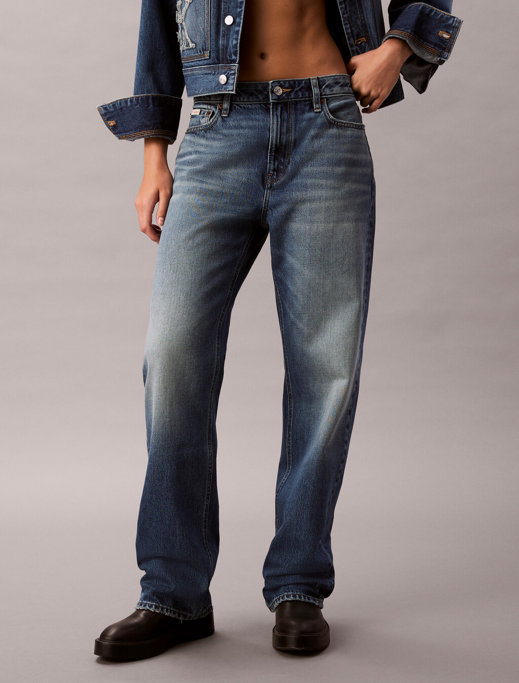 90's Straight Jeans, CK SANDED BLUE, hi-res