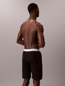 Icon Cotton Stretch Sleep Shorts, Black, hi-res