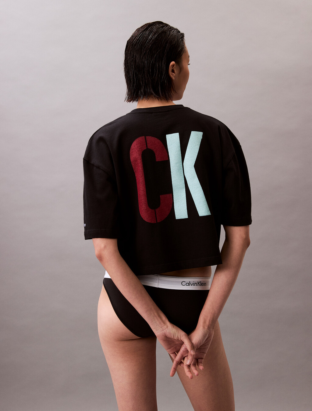 Pride Viva Love Graphic Cropped Relaxed T-Shirt, Black, hi-res