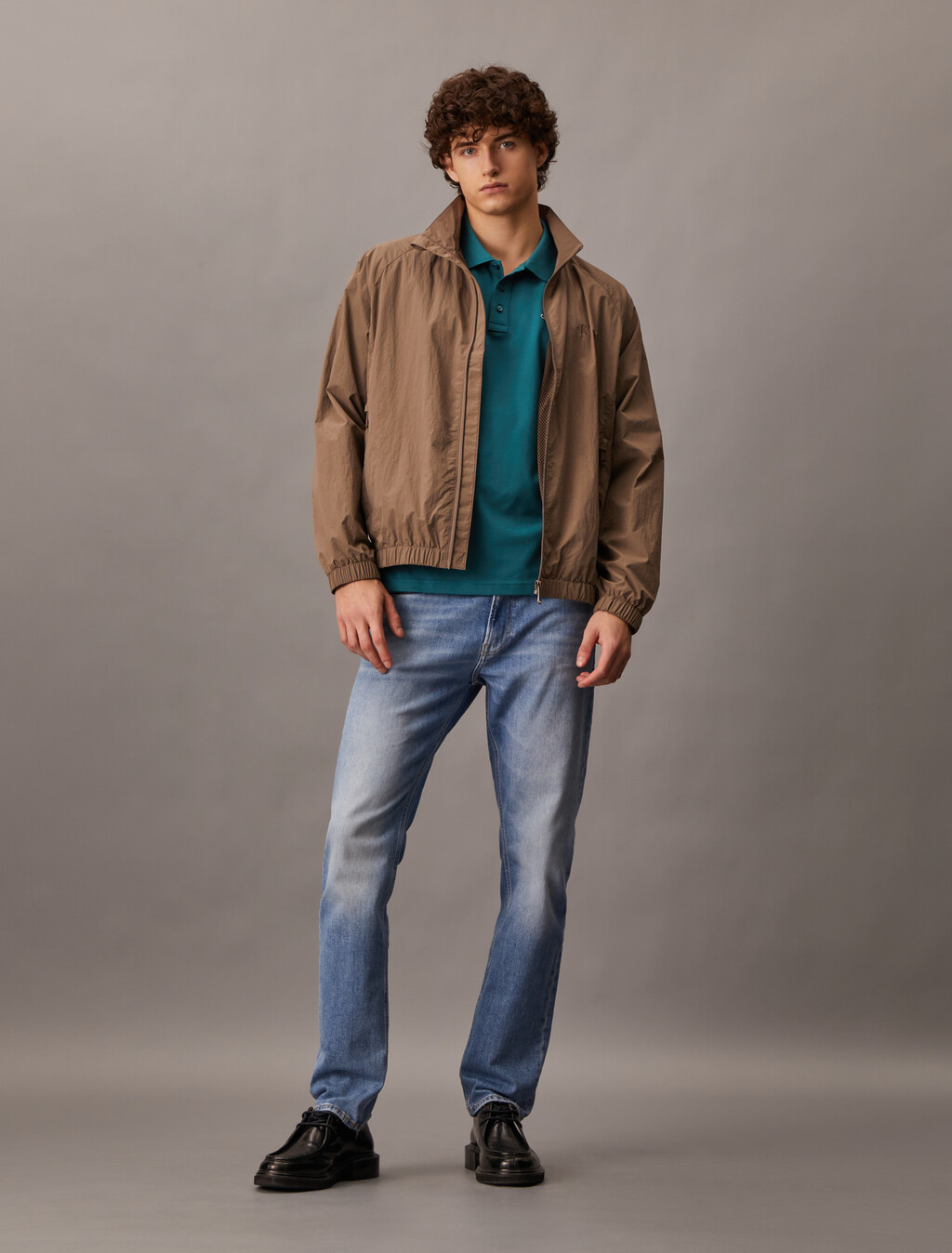 Italian Denim Authentic Straight Jeans, Denim Light, hi-res