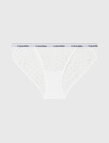 Lace Low Rise Bikini Briefs, Classic White, hi-res