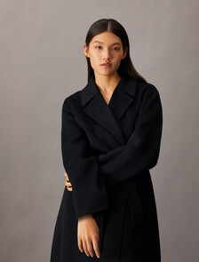 Hero Double Face Wool Blend Trench Coat, Black, hi-res