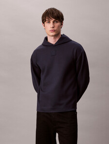 Stretch Wool Blend Hoodie, Dark Sapphire, hi-res