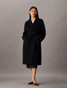 Hero Double Face Wool Blend Trench Coat, Black, hi-res
