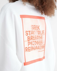 Hybrid Comfort Back Slogan Sweatshirt, Bright White, hi-res