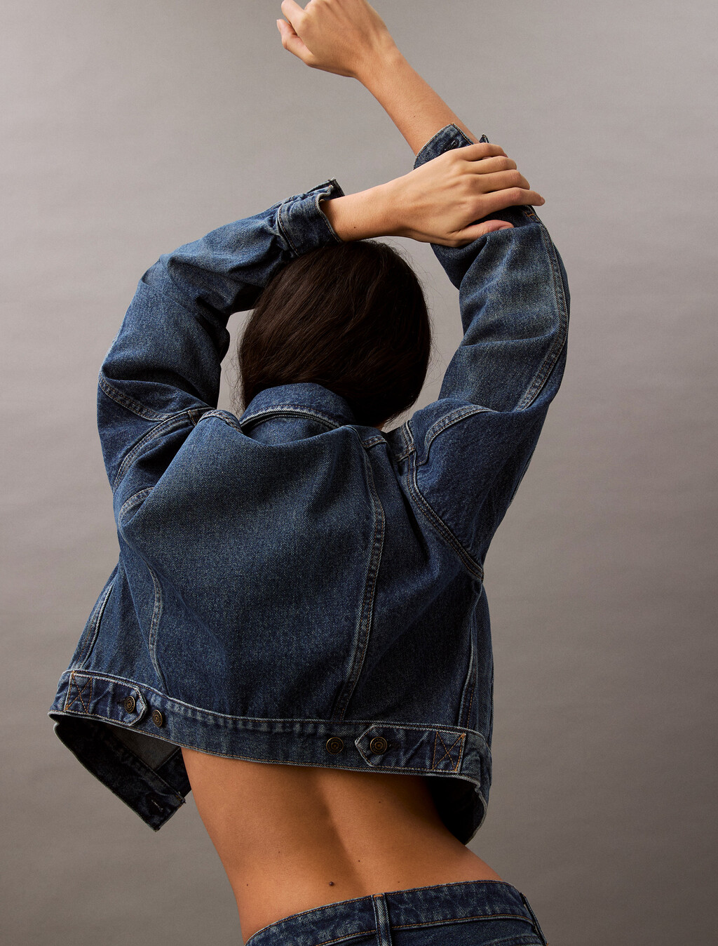90s Denim Trucker Jacket, CK NO05, hi-res
