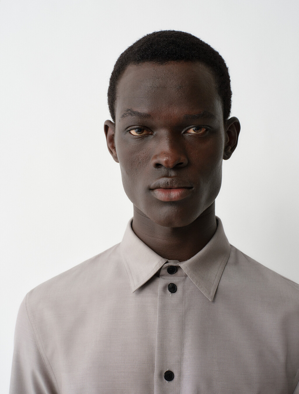 Juan Button-Down Shirt, Melange Dove, hi-res