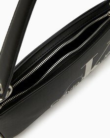 SCULPTED MONOGRAM SHOULDER BAG, BLACK, hi-res