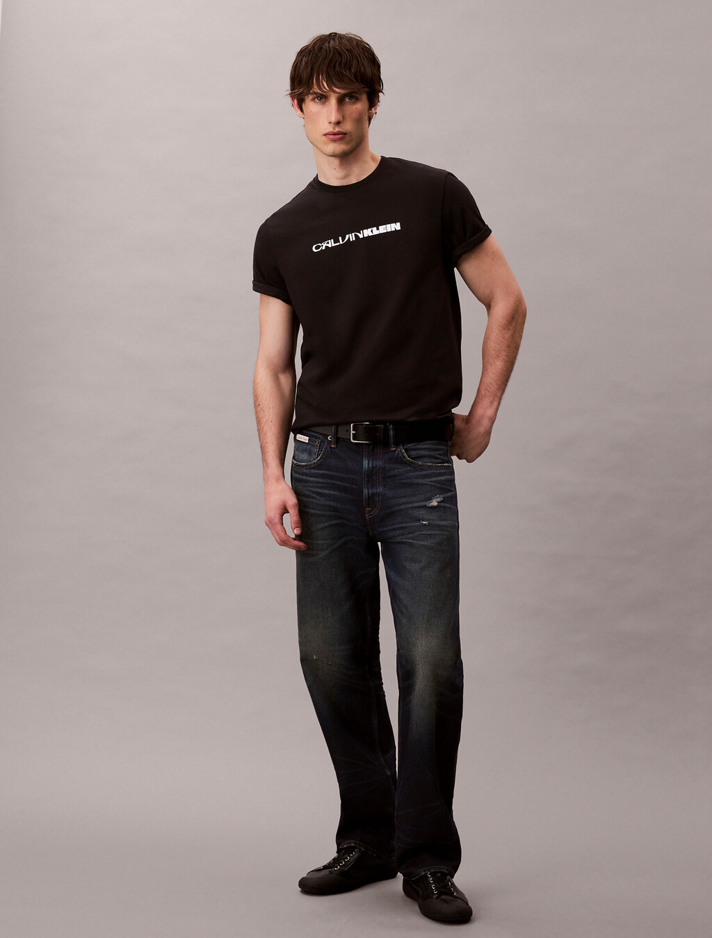 Bold Logo Graphic Relaxed T-Shirt, Black, hi-res