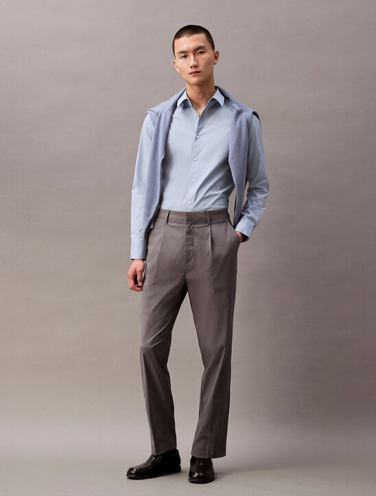 Supima Stretch Cotton Slim Button-Down Shirt