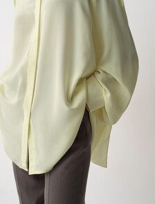 Kiki Draped Shirt, Lemon, hi-res