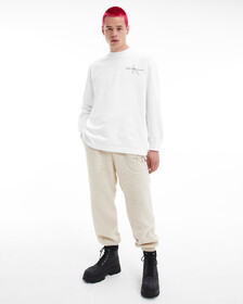 GENDER NETURAL MONOGRAM LONG SLEEVE TEE, Bright White, hi-res