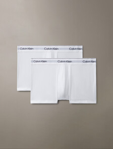 2 Pack Icon Cotton Stretch Trunks, White, hi-res