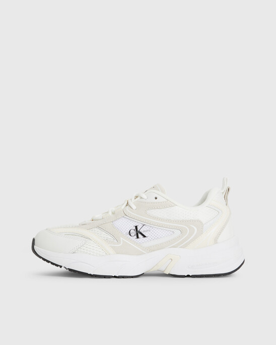 SUEDE AND MESH TRAINERS
