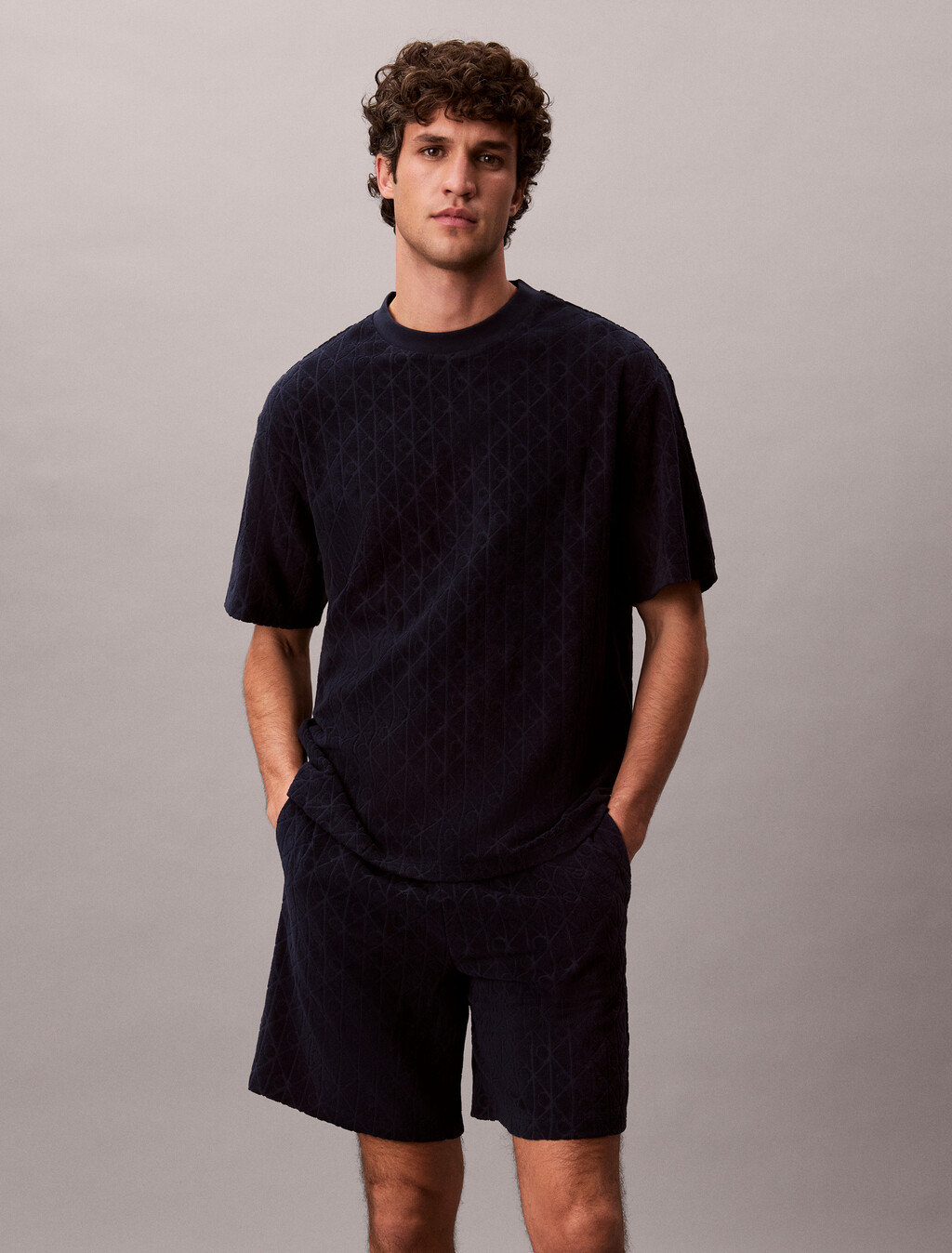 Emblem Logo Towelling Shorts, Dark Sapphire, hi-res