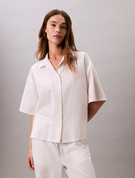 Cotton Poplin Pyjama Shirt