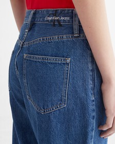 Sustainable 90'S Straight Jeans, Dark Blue BACK EMBRO, hi-res