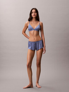 Satin Boy Shorts, Blue Tulip, hi-res
