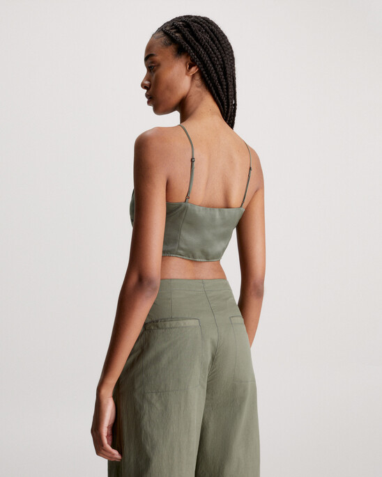 Strappy Satin Tank Top