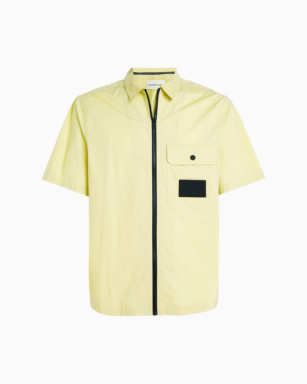 Short Sleeve Zip Up Shirt, Yellow Sand, hi-res