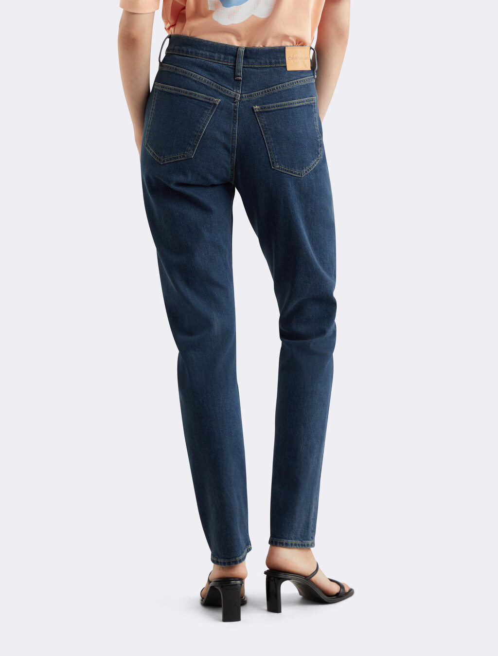 Authentic Slim Straight Jeans, Denim Dark, hi-res