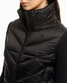 MIX MEDIA DOWN PUFFER JACKET, Ck Black, hi-res