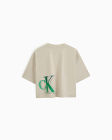 MONOGRAM BOXY TEE, Eggshell, hi-res