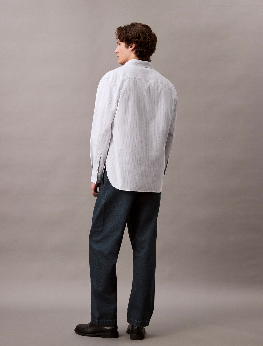 Cotton Linen Relaxed Jeans, DARK MOON, hi-res