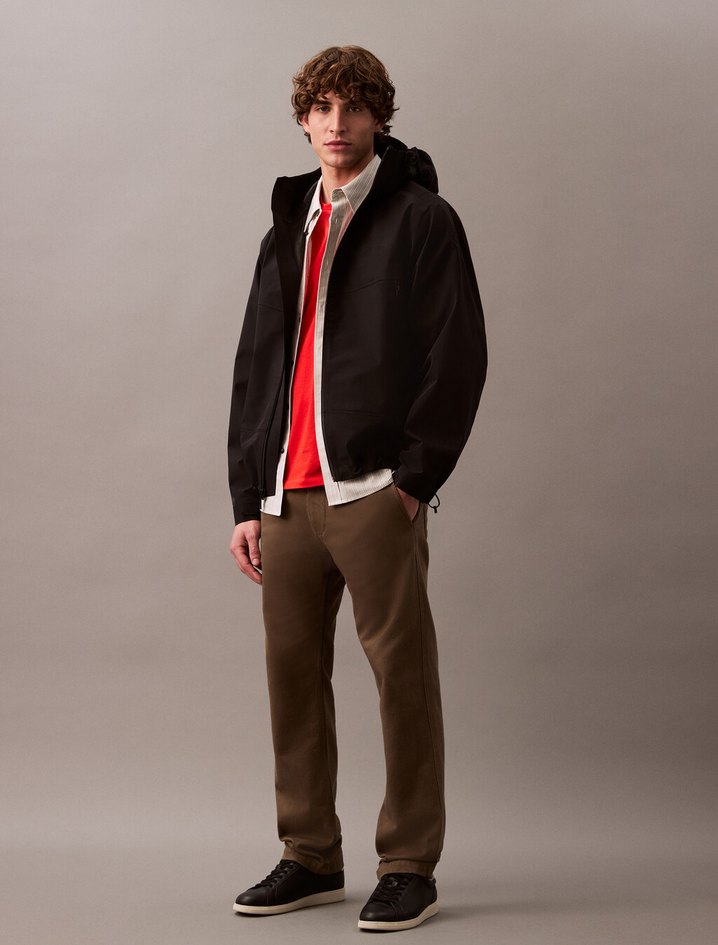 Straight Cotton Twill Hollywood Waist Pant, Bungee Cord, hi-res