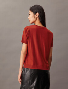 Silk Cotton Crewneck Tee, Adrenaline Rush, hi-res