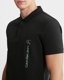Slim Polo Shirt, Ck Black, hi-res
