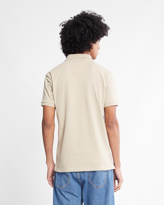 Ck Badge Slim Smooth Cotton Polo